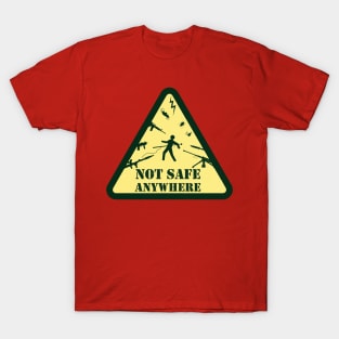 Funny Road Sign Gun Safety Awareness Funny Sign T-Shirt